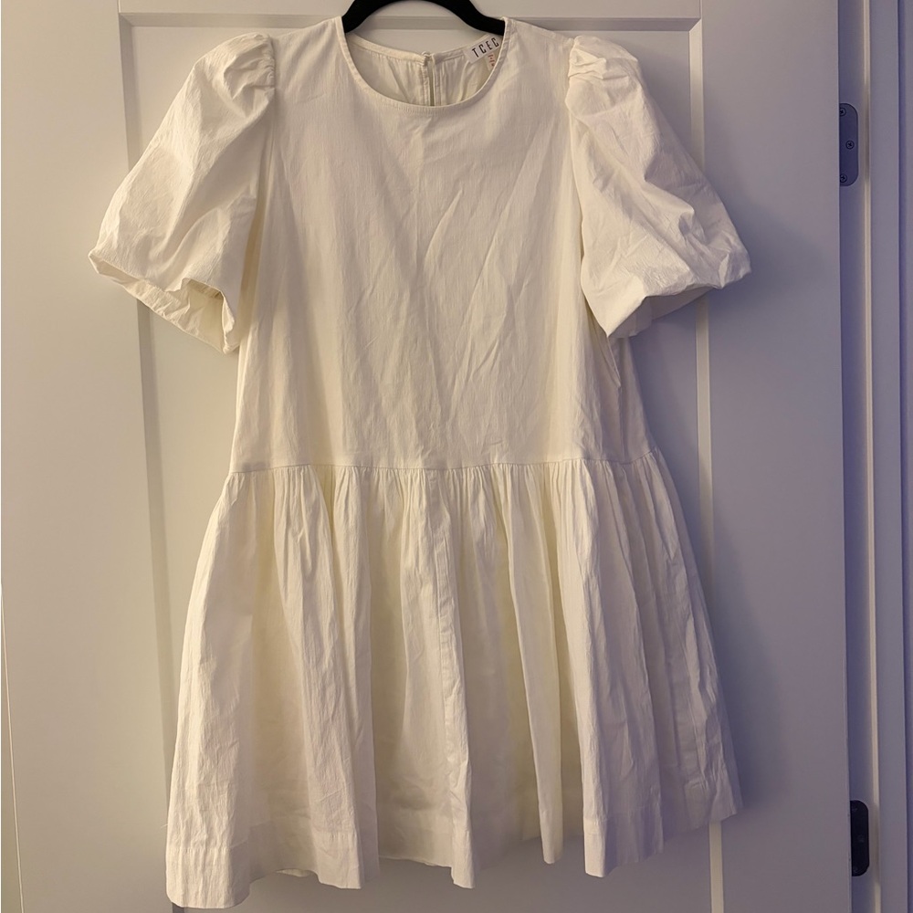 White Puff Sleeve Dress